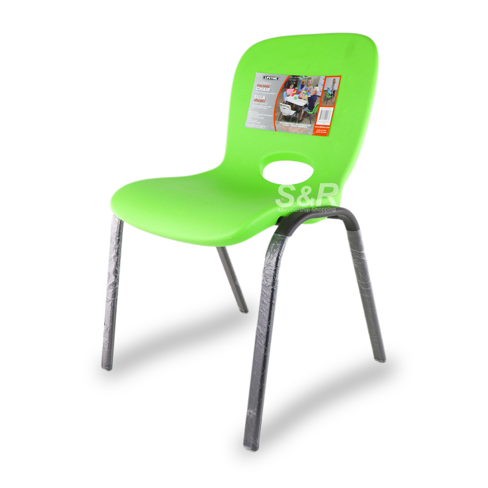 Lifetime Children's Lime Green Color Stacking Chair 1pc